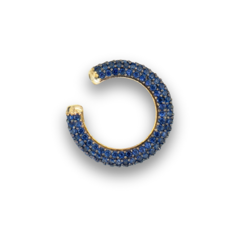 Navy Pavé Ear Cuff