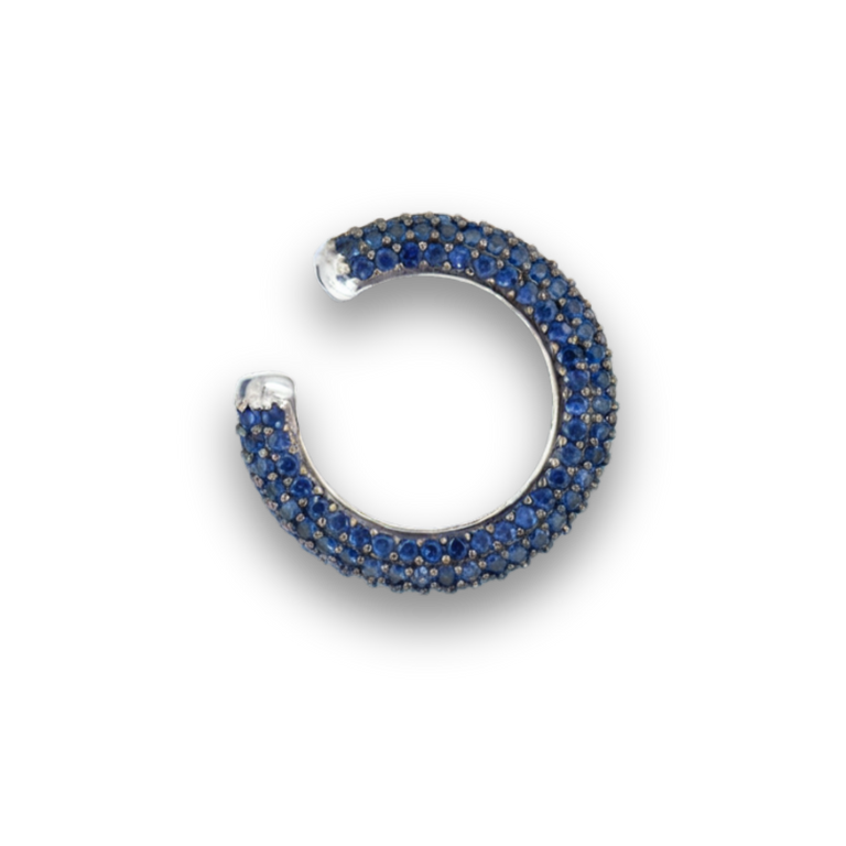 Navy Pavé Ear Cuff