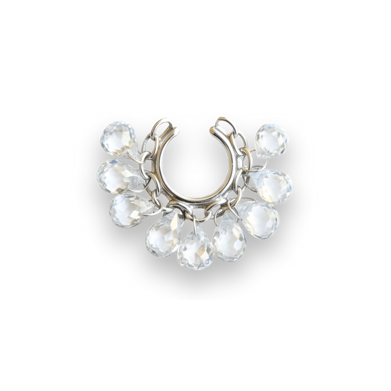 Teardrop Crystal Ear Cuff