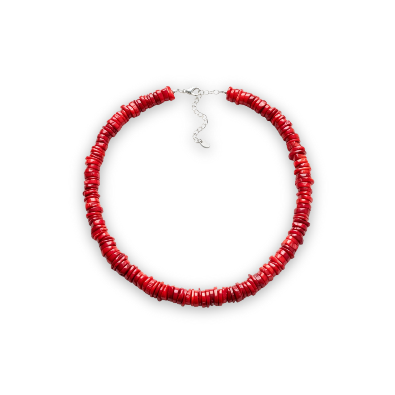 Red Noble Coral Statement Necklace