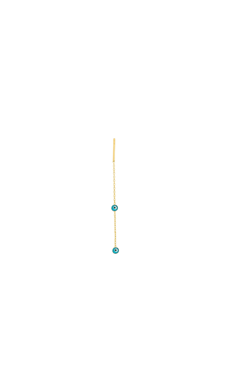 Evil Eye Threader Earring