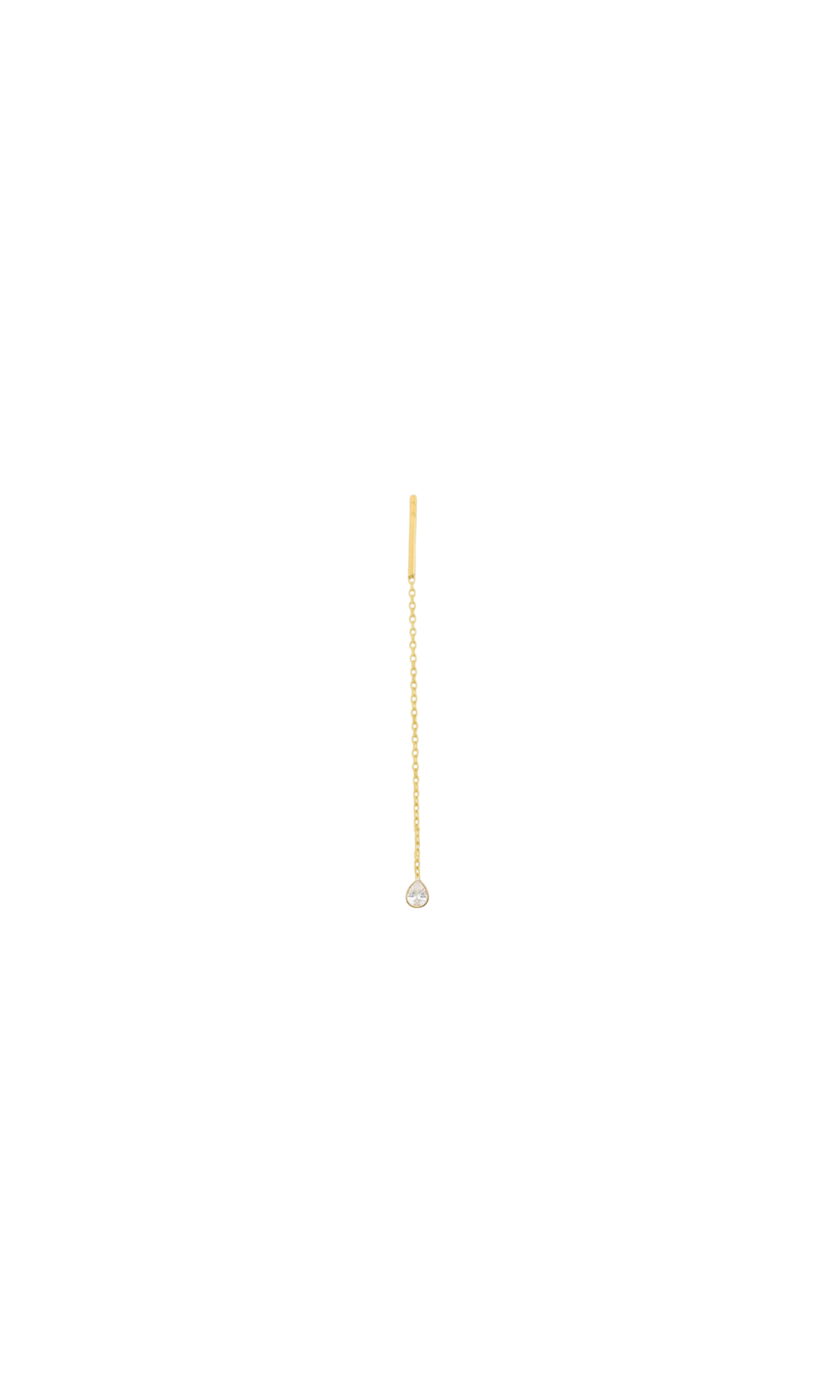 Diamond Drop Threader Earring