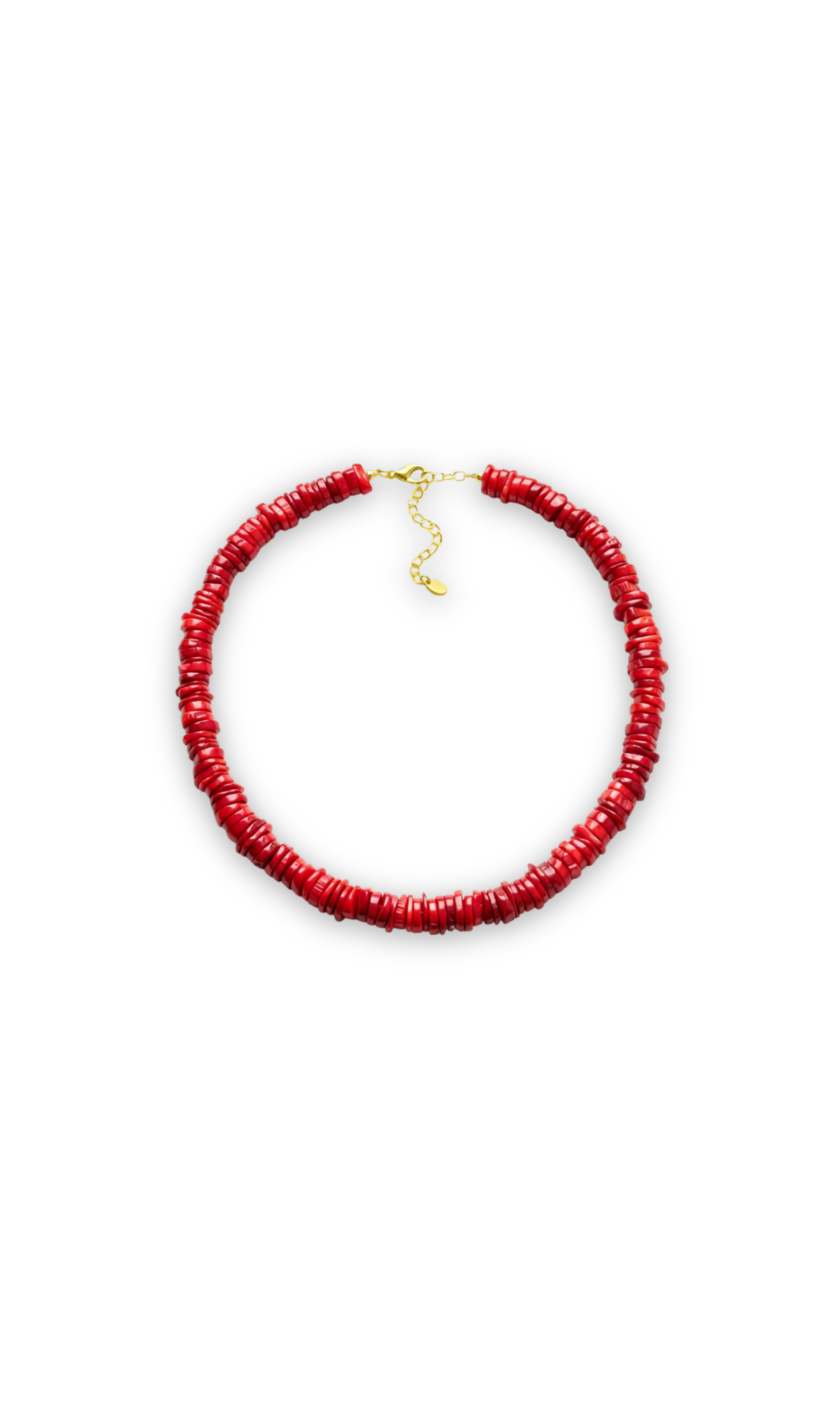 Red Noble Coral Statement Necklace
