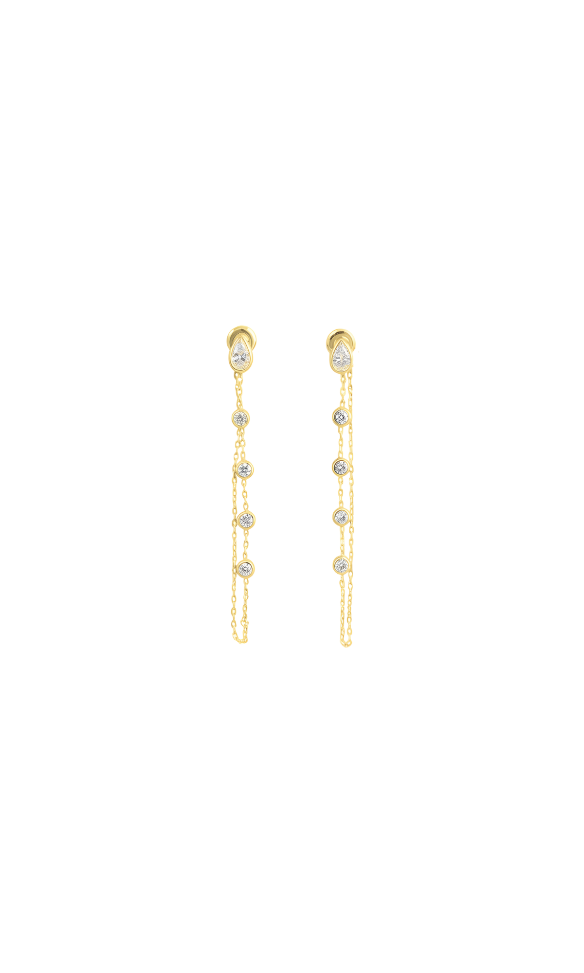 Diamond Bezel Front-to-Back Earrings