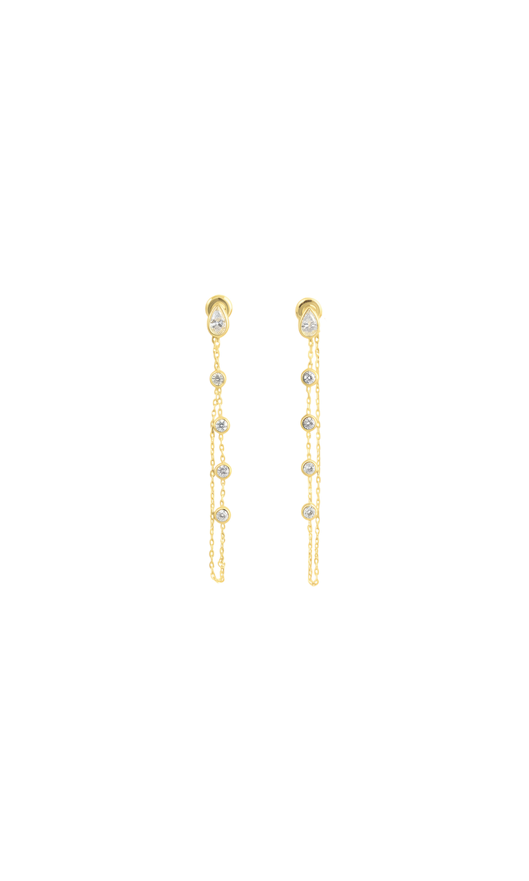 Diamond Bezel Front-to-Back Earrings
