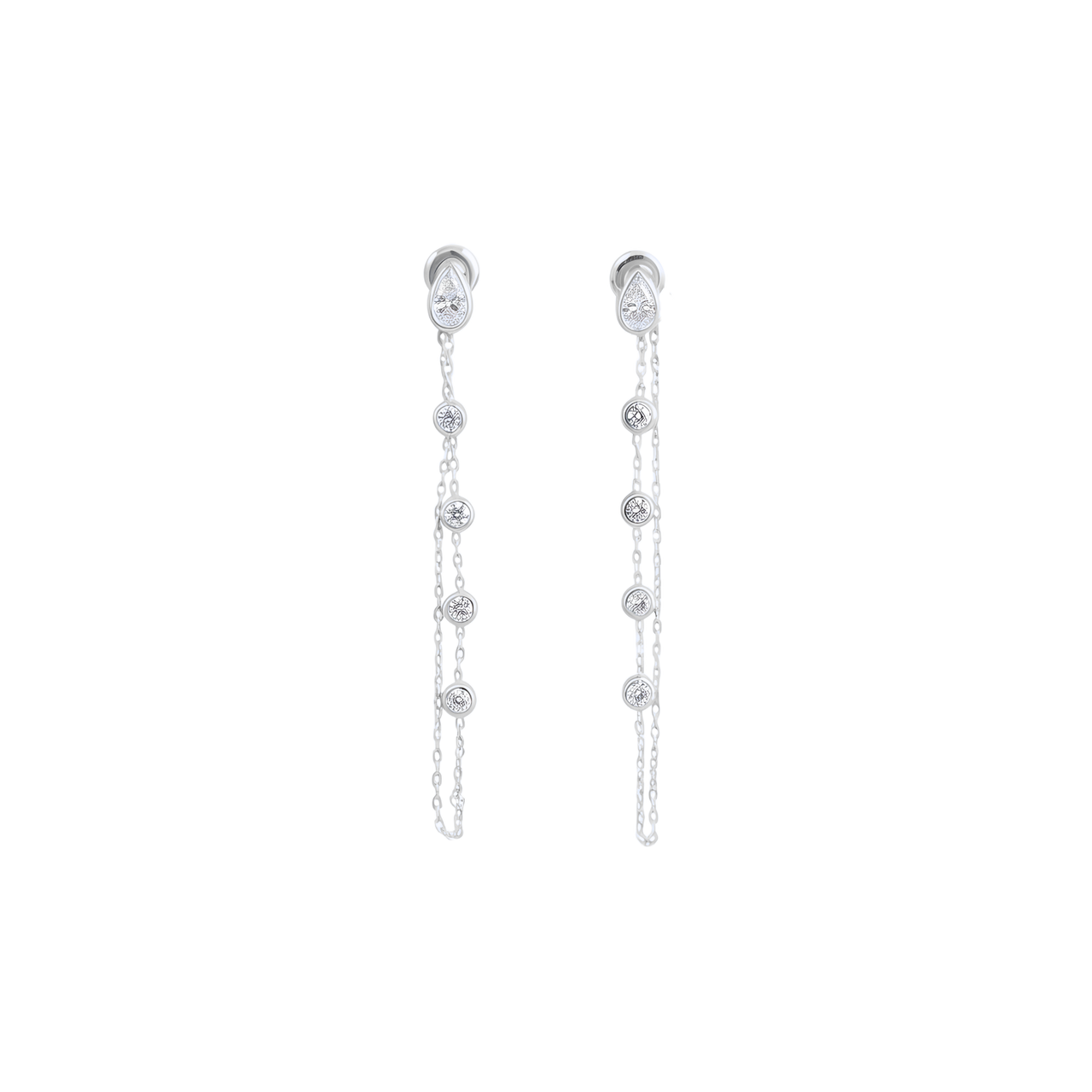 Diamond Bezel Front-to-Back Earrings