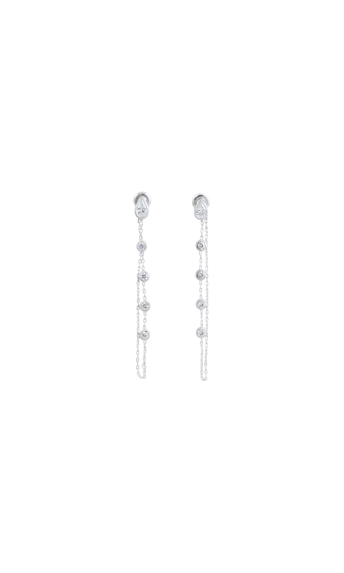 Diamond Bezel Front-to-Back Earrings