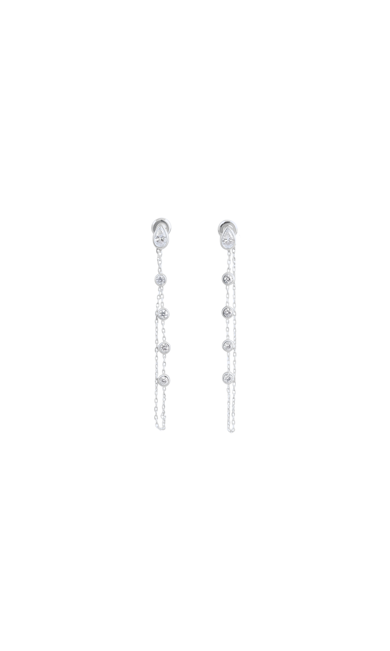 Diamond Bezel Front-to-Back Earrings