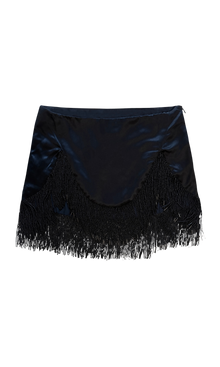 Silk Skirt with Beaded Fringe