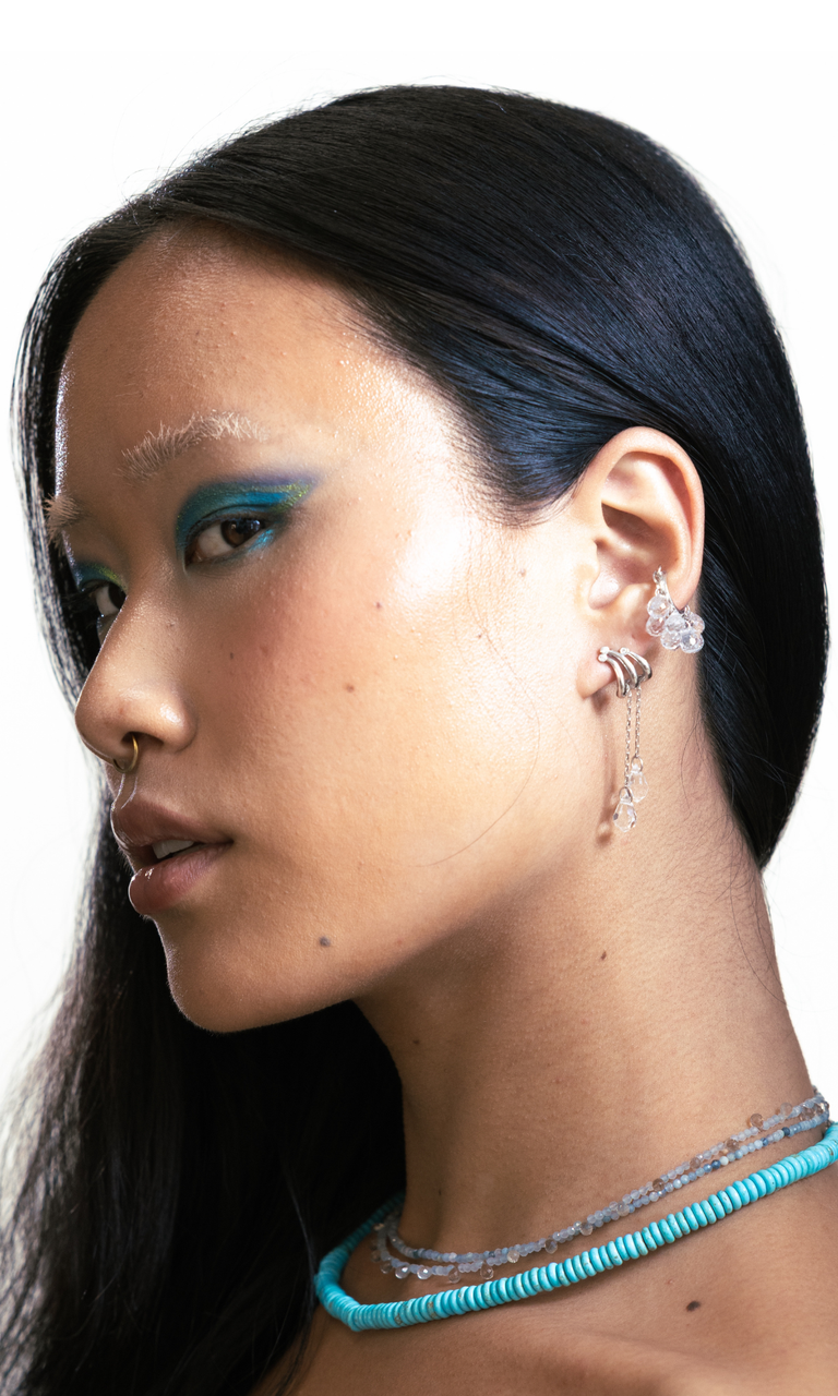Teardrop Crystal Ear Cuff
