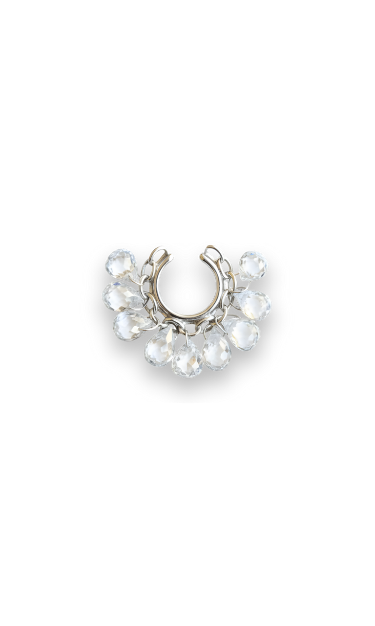 Teardrop Crystal Ear Cuff