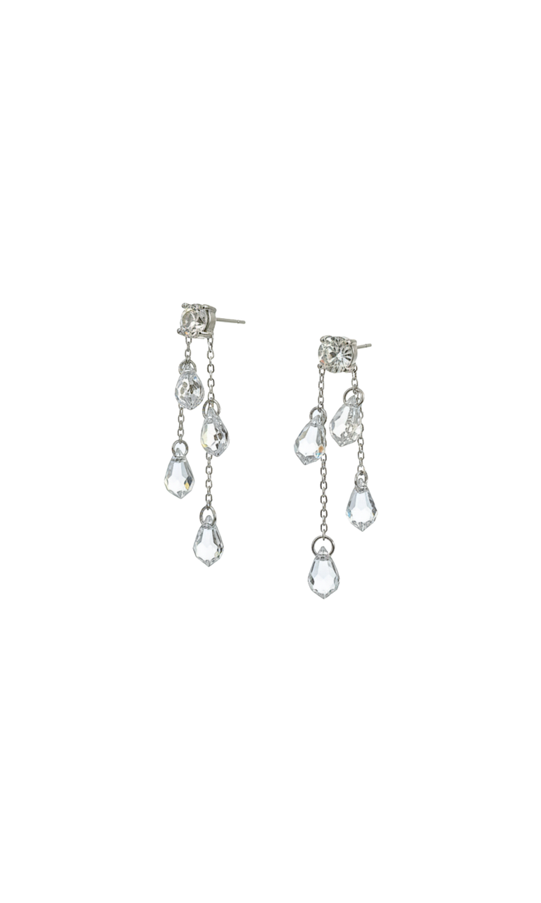Waterfall Teardrop Crystal Stud Earrings