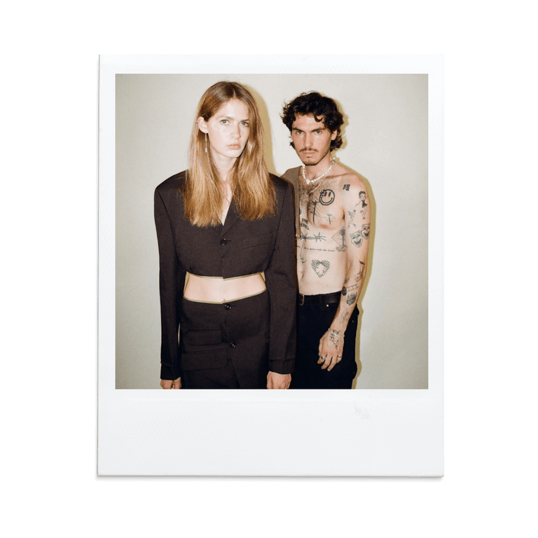 Brown and Green Houndstooth Skirt Set