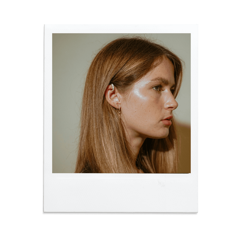 Half Pavé Gold Ear Cuff