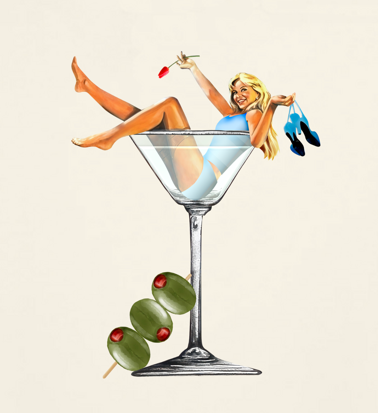 Martini Dancer '90s Boxy Unisex Tee