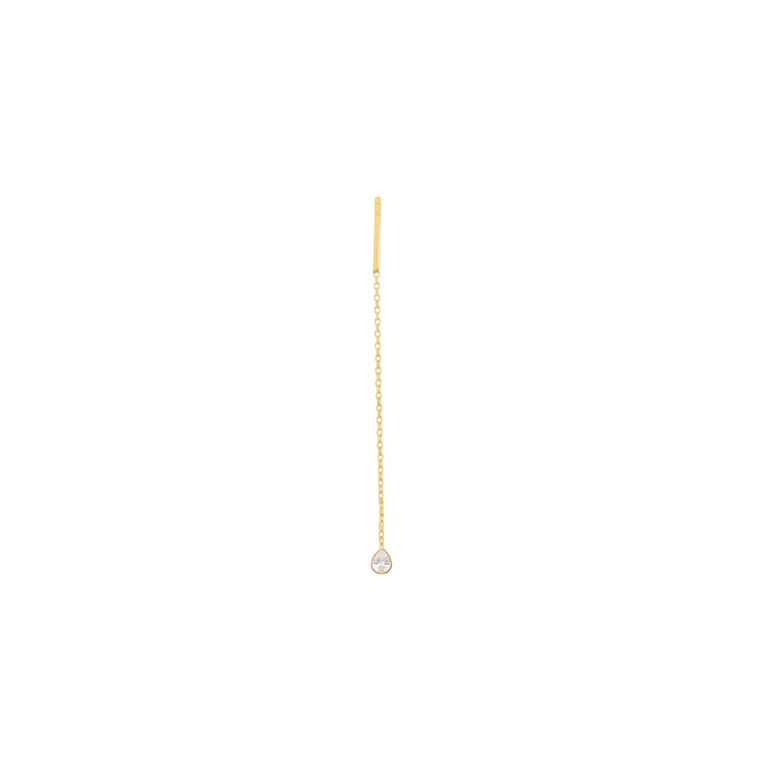 Diamond Drop Threader Earring
